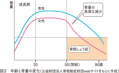 加齢と閉経が骨粗しょう症の 最大の原因