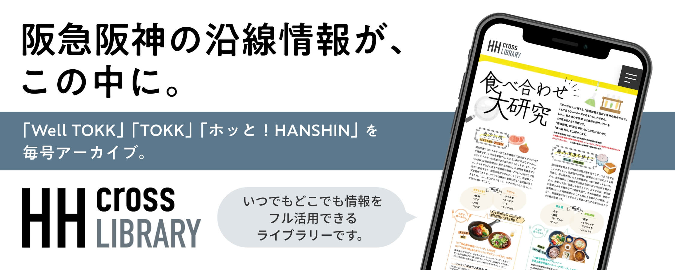 阪急阪神の沿線情報誌が、この中に。HH cross LIBRARY